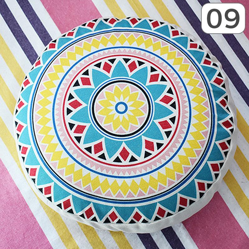 Runde Hippie-Bodenkissenhülle im Ethno-Stil Marokkanische Futon Böhmische Mandala Meditation Pouf Homestay Hocker Dekor Kissenbezug