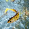 Soft Fishing Lure with Weighted Hook Bait for Bass Pike Bionic Shad Swimbait Soft Plastic Fishing Lure T-Tail Paddle Tail Lure