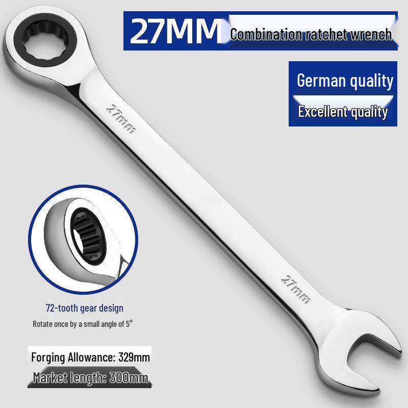 Dual-Purpose Multifunctional Ratchet Wrench Set: Open & Box-End Combination Tool Collection