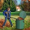 Large Capacity Garden Leaf Bag Branches and Fallen Leaves Collection Bag Dark Green PP Woven Reusable Plant Garbage Bag Supplies