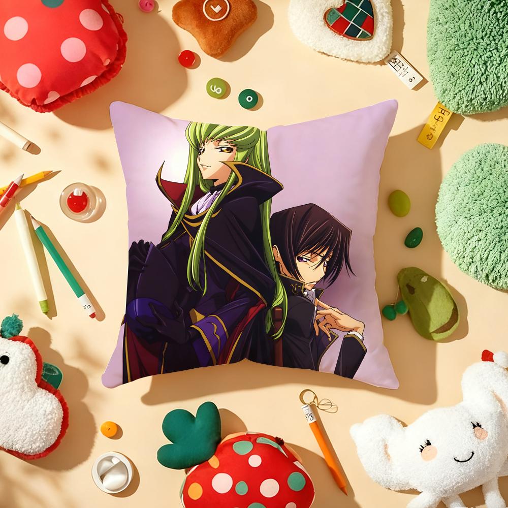 Code G-Geass Z-Zero Anime Cushion Cover Plush Fabric Soft Double-Sided Printed Sofa Warm Winter Home Gift Pillow Cover