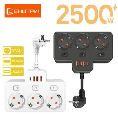 Multiprise murale avec interrupteur indépendant et filtre réseau multiprise avec adaptateur de filtre réseau de charge USB C