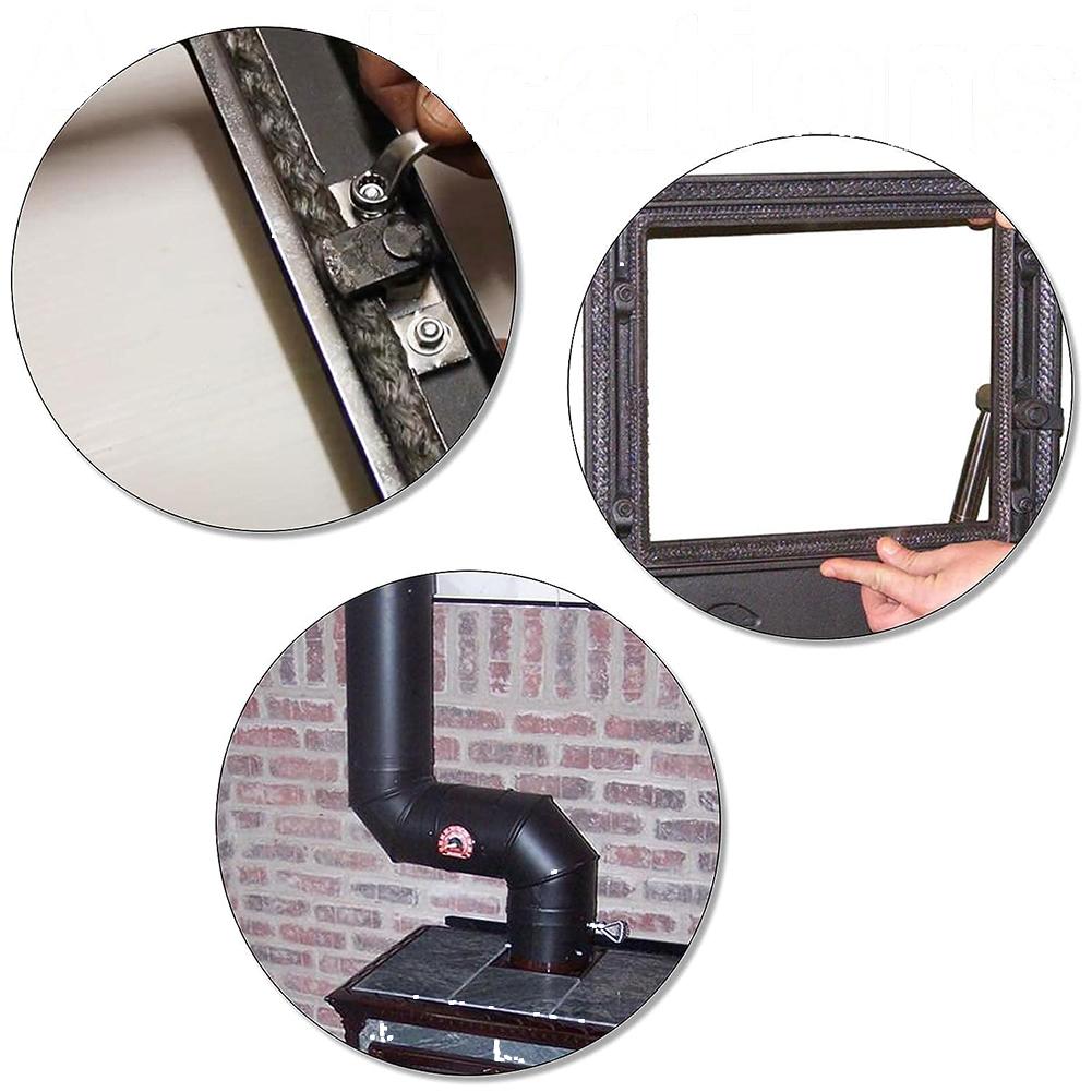 Pellet Stove Heating Gasket Cord Stove Door Fireplace Cord Fiberglass High Temperature Woodburner Oven Door Sealing Flat Rope