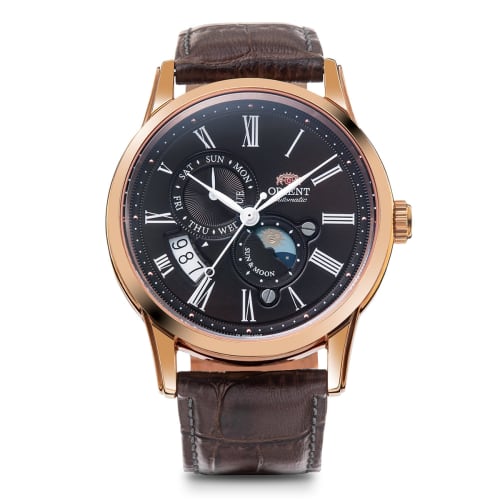 

Orient SUN & MOON Automatic Mechanical Watch, RN-AK0002Y, Men s, Brown, with Japanese Manufacturer s Warranty