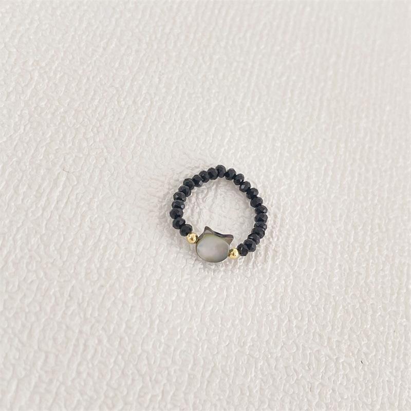 Natural Black Crystal Cat Neck Chain, Light Luxury Niche Temperament Versatile 14K Gold Necklace, Light Luxury Collarbone Chain for Women