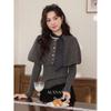 Luxiangnan "Elegant Princess" Women's Knitted Cape Sweater