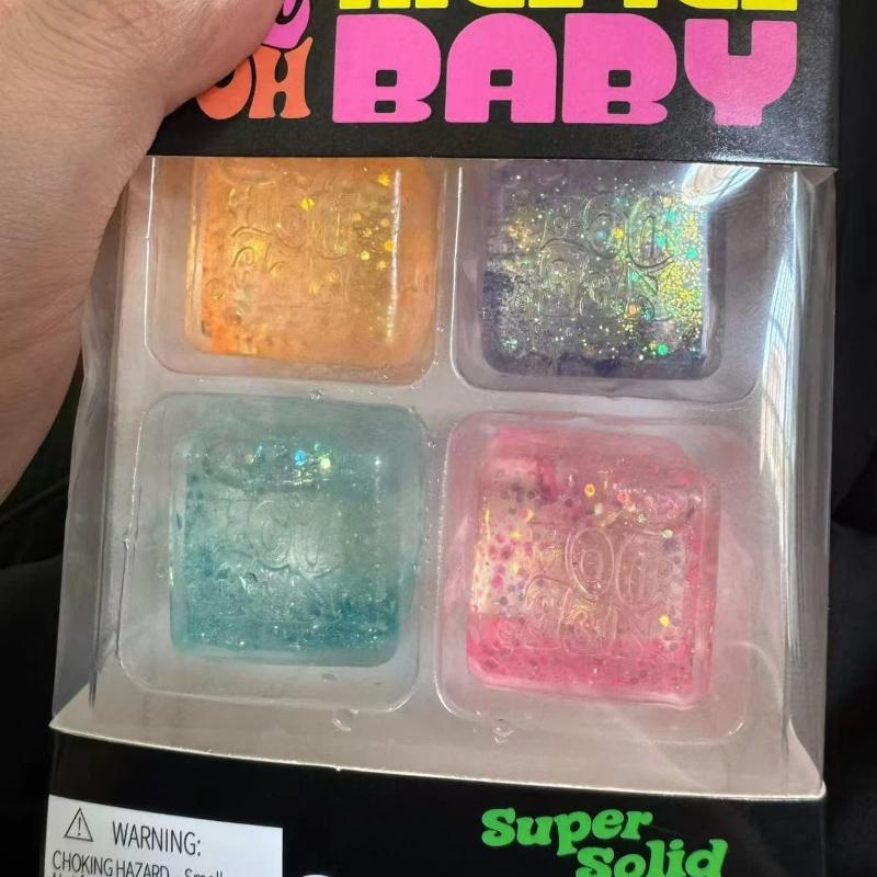 In Stock Glitter Sparkle Squish Toy Soft Slow Rising Anxiety Relief Fidget Toy For Adults Surprise Gift Educational Toys