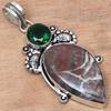Pendant Designer Jasper Gemstone Handicraft Valentine'Day Silver Jewelry 2.5"