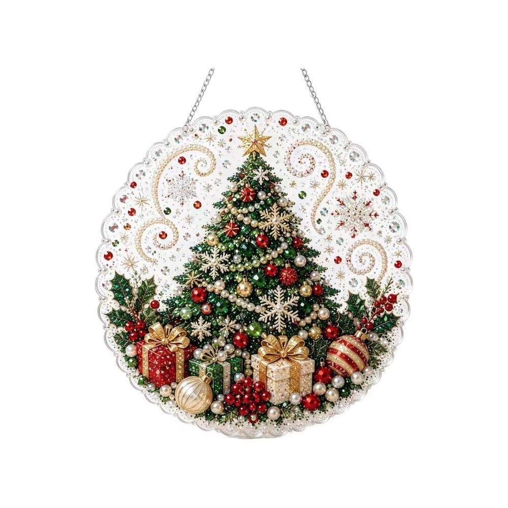 Round Acrylic Christmas  Painting Kit Home Decoration Craft Kit  Home Decor