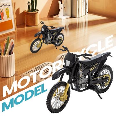 Alloy Motorcycle Model Car Ornament Gift Black Toy