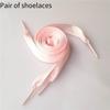 Ribbon Polyester Double Satin Wide Flat Shoelace Candy Color Fashion Various