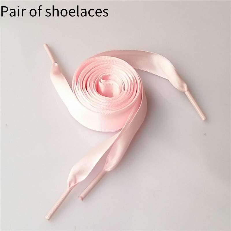 Ribbon Polyester Double Satin Wide Flat Shoelace Candy Color Fashion Various