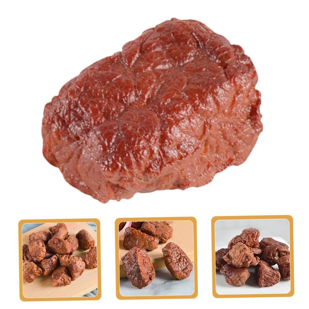 JOINPAYA Set of 7 Beef Block Models, 3.50 X 2.00 X 2.00 Cm, Food Samples, Meat Models, Pretend Play Kitchen Props, Perfect for Restaurant and Home