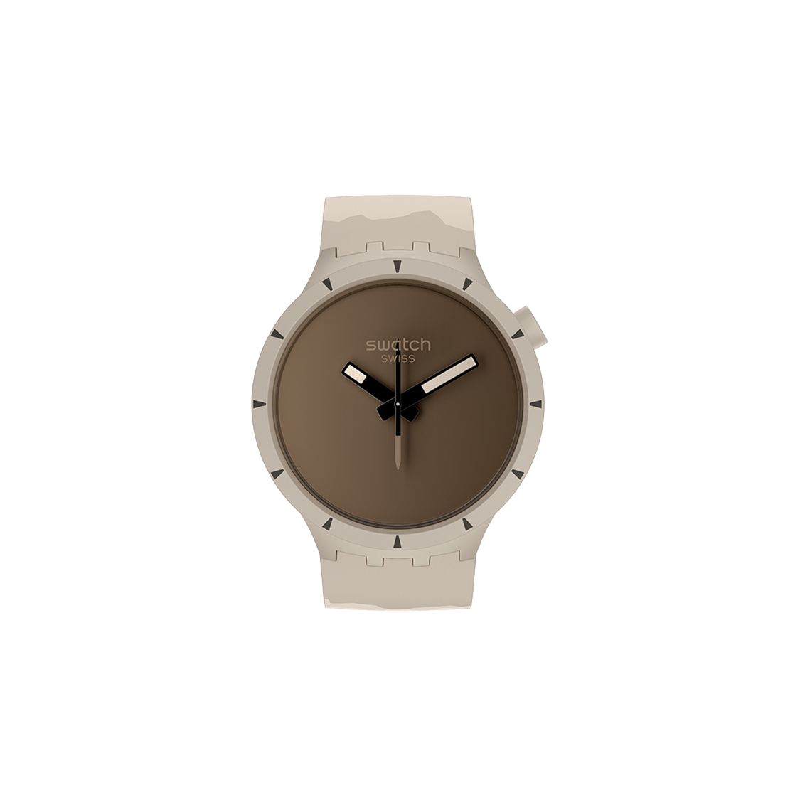 Swatch Earth Series Quartz Movement Waterproof Minimalist Watch 47Mm Coffee Dial Ceramic Case Silicone Strap Men watches SB03C101 SB03C101