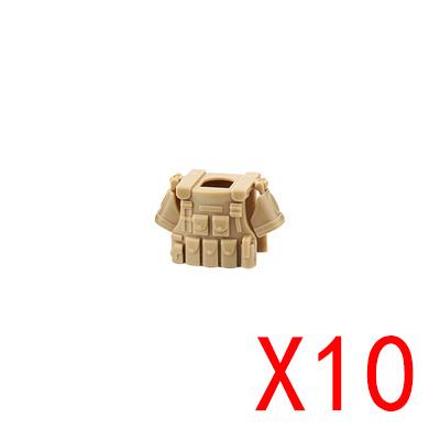 MOC City Building Blocks Weapons Accessories Special Forces Tactical Vest Armor Body Figure Helmet Equipment Pack Brick K062