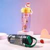 Water bottle cartoon DIY portable portable plastic cup with filter large capacity portable straw cup fitness portable sports water cup