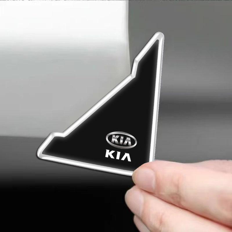 XQNW2 Car Logo Sticker Door Corner Collision Anti-scratch Protection For Kia Sportage Ceed Picanto Rio ProCeed Niro K7 K8 Ray XCeed K9