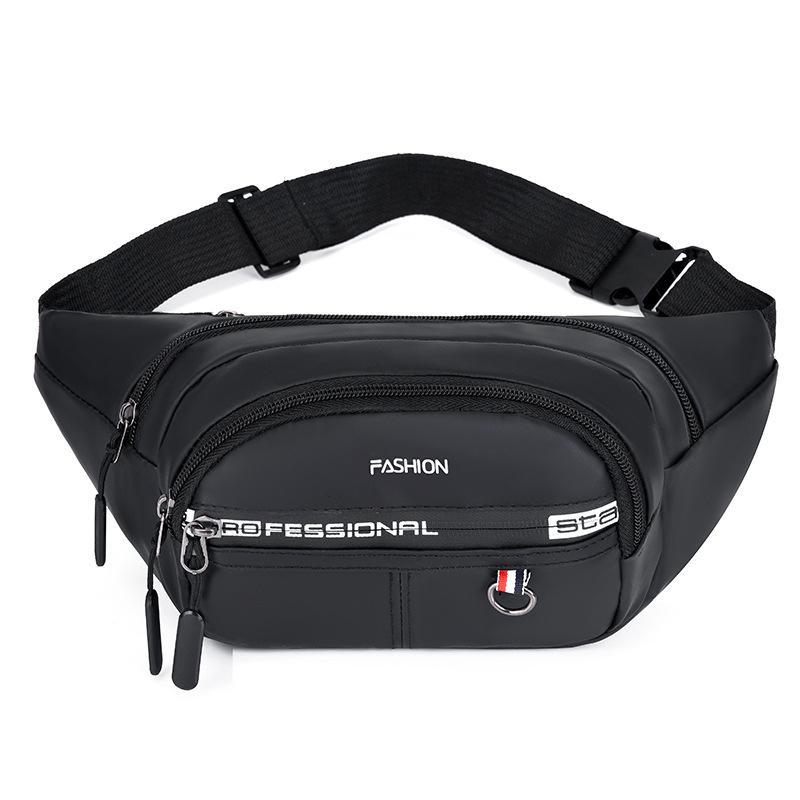 

Вместительная поясная сумка-кошелек для наличных, сумка-мессенджер для пары из ткани Оксфорд, модная и универсальная наплечная поясная сумка. чёрный