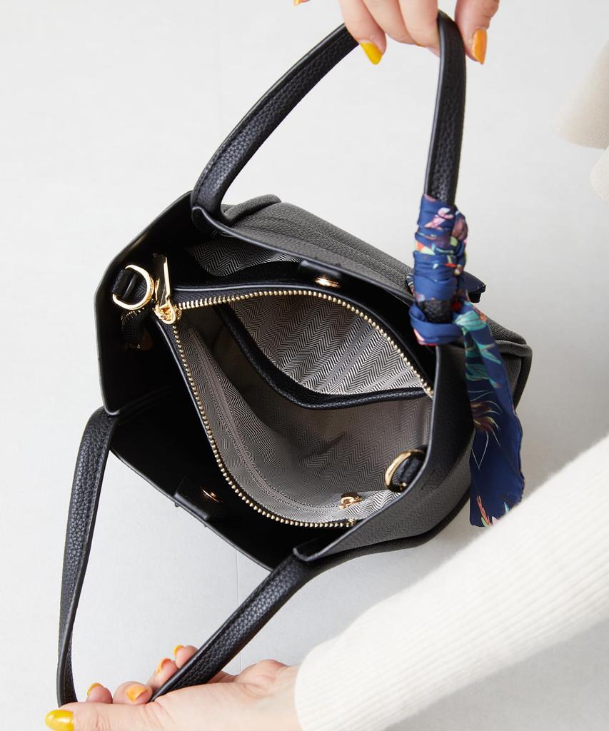 Handbag with shoulder Yellow [Oriental Traffic] scarf, bag, women's bag-in-bag, pocket, 2-way, soft, lightweight/BA-209 BA-209