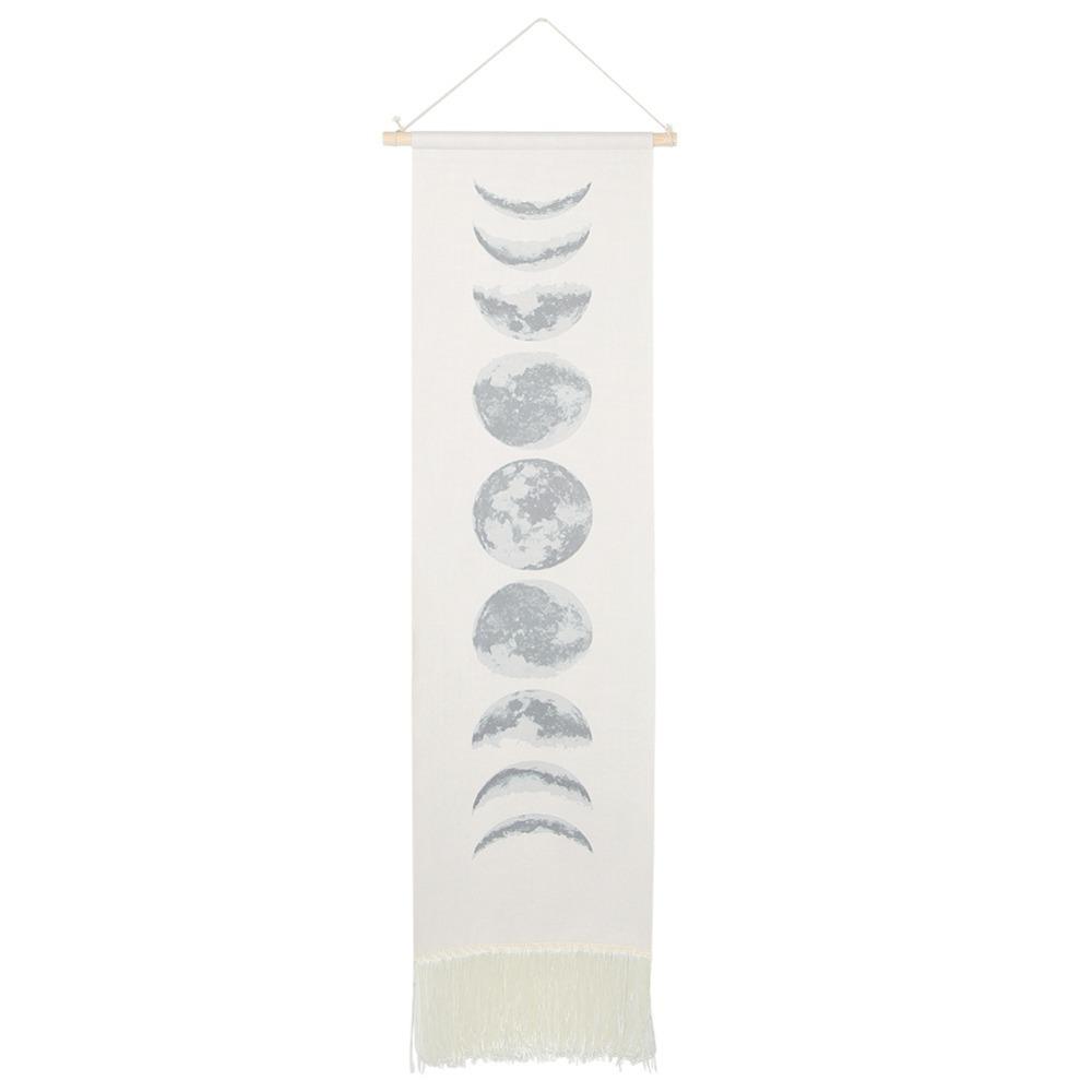 Polyester-cotton Blend Moon Phase Wall Hanging White Hanging Wall Art Indoor Wall