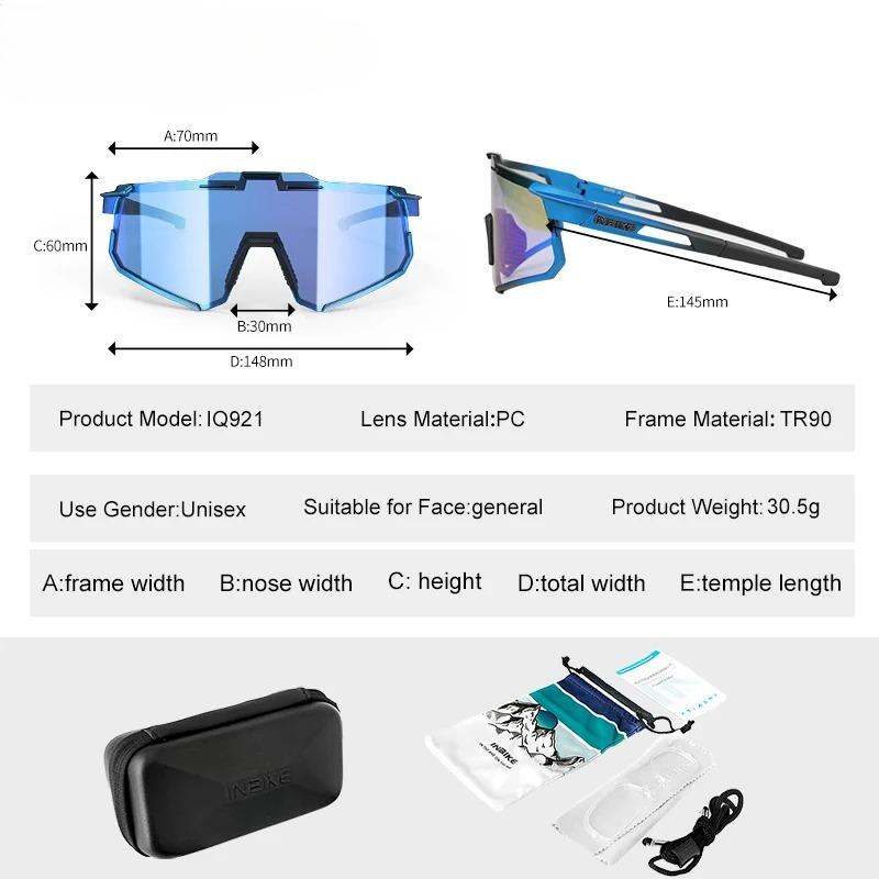 Neue photochrome Radsport-Sonnenbrille Professionelle Rennrad-Brille für Herren Fahrrad Winddichte Sandbrille Fahrradbrille UV-Schutz Antibeschlag