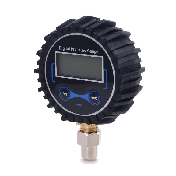 Digital Pressure Gauge with 6mm Outside Diameter Hose Straight Plug Fitting