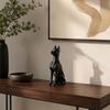 Yousheng 3D Printed Sitting Dog Figurine, Modern Minimalist Dog Statue, Animal Sculpture Decoration for Home Office Desk, Gift for