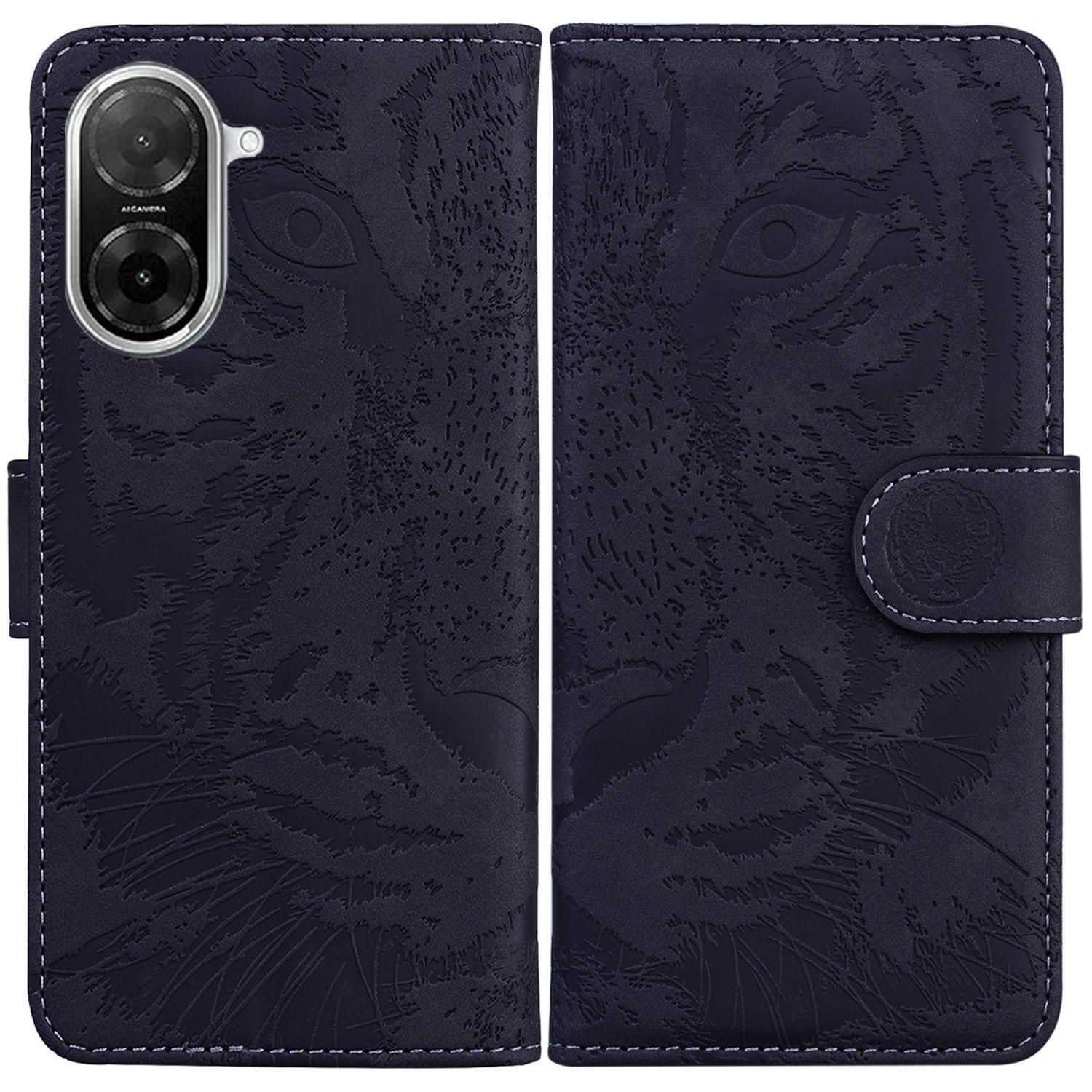 

For Xiaomi Redmi A5 4G (171.7mm)/Poco C71 4G Case Tiger Imprint Leather Wallet Phone Cover Black