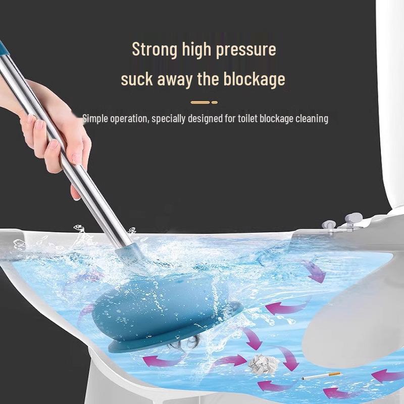 Powerful Non-Tip Toilet Plunger: Professional Clog Remover & Cleaning Tool