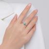 Echter 925 Sterling Silber hochwertiger Paraiba-Turmalin-Fingerring für Frauen, Verlobung, Eternity-Band, edler Schmuck