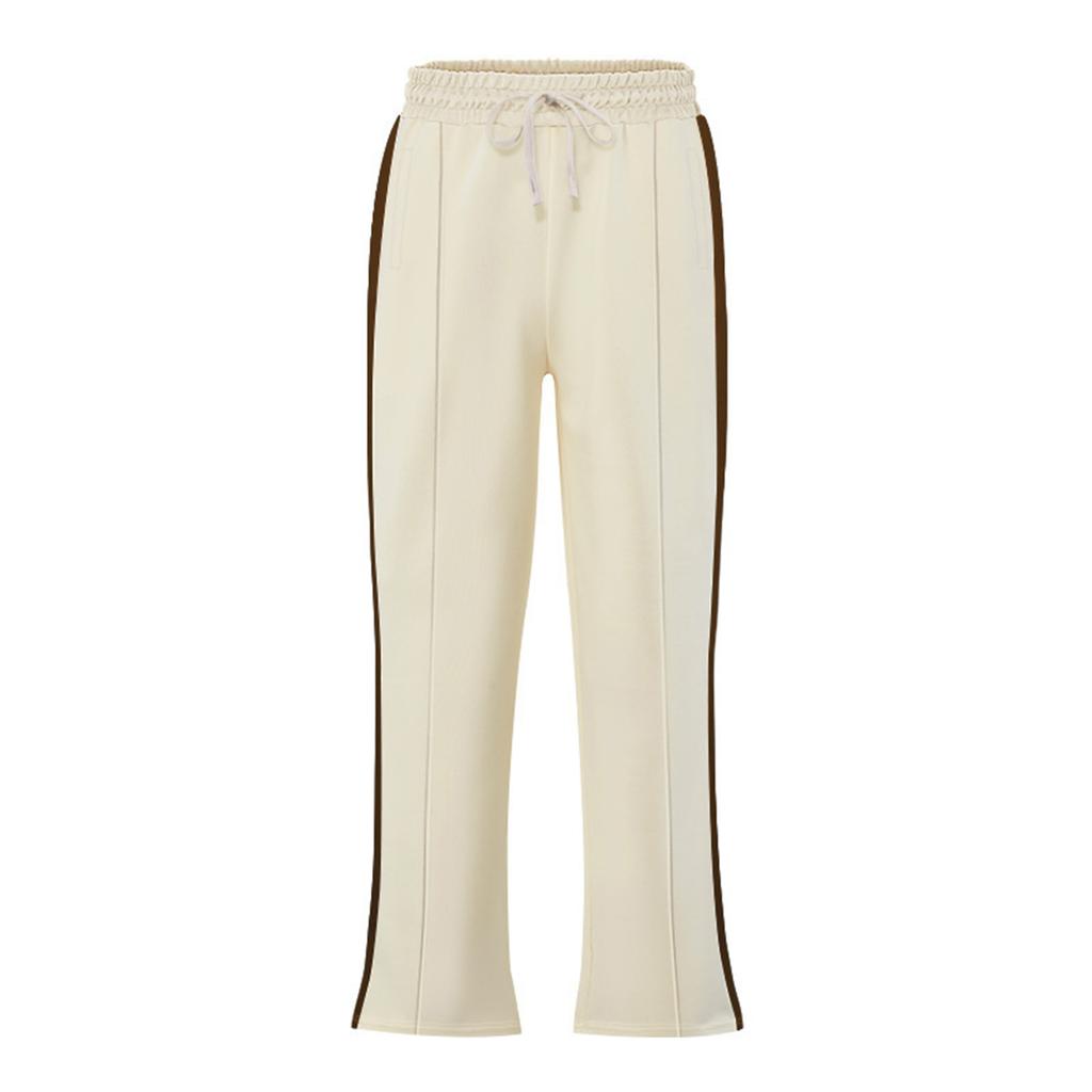 Men's Drawstring Trendy Contrast Color Striped Sports Casual Sweatpants