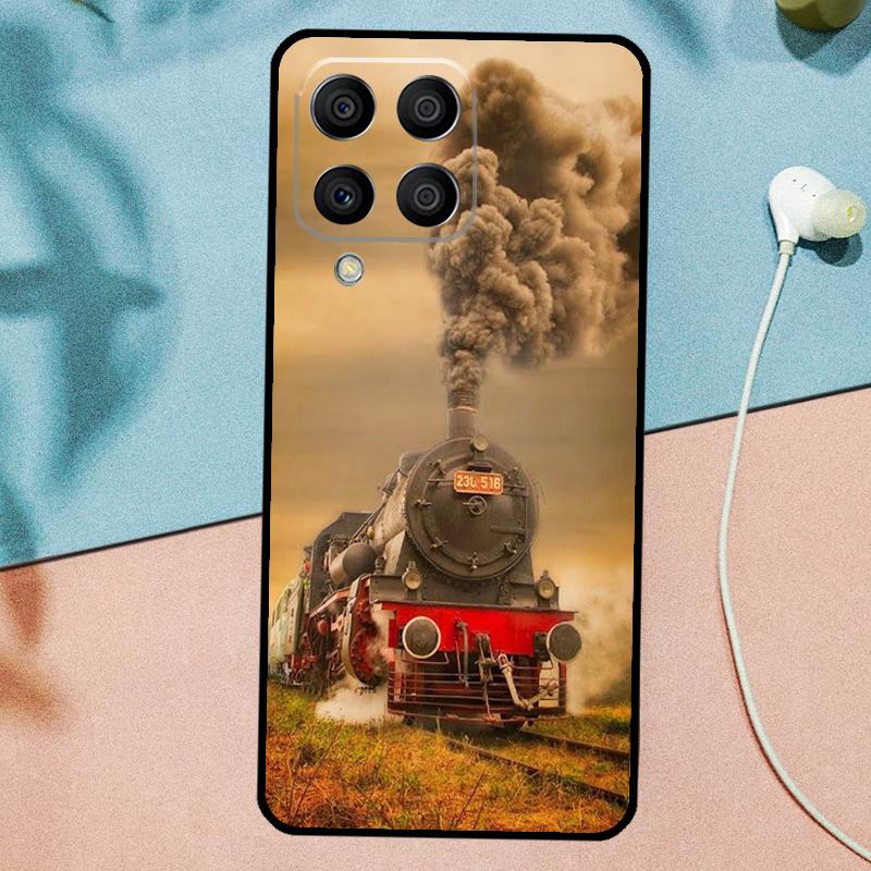 Vintage Steam Train Railway For Samsung Galaxy M31 M11 M23 M12 M13 M14 M15 M35 M55 M34 M54 M33 M53 M32 M52 M06 M16 Case