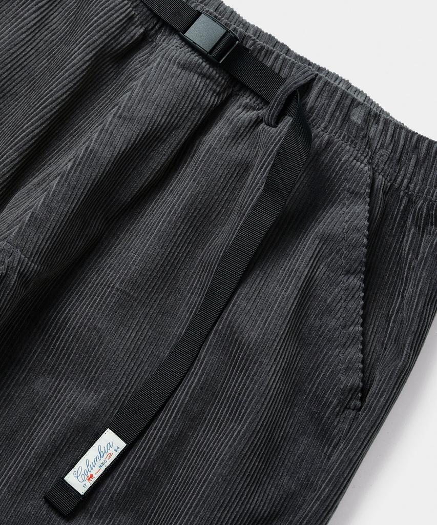COLUMBIA UNIVERSITY Sl-Label Belted All-Round Corduroy Pants Charcoal