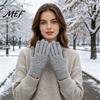 Arctic Velvet Lined Gloves 1 Pair Winter Warm Fleece for Women Men, Cold Thermal Weather Gloves, Thickened Knit Touchscreen Driving, Cycling, Outdoor