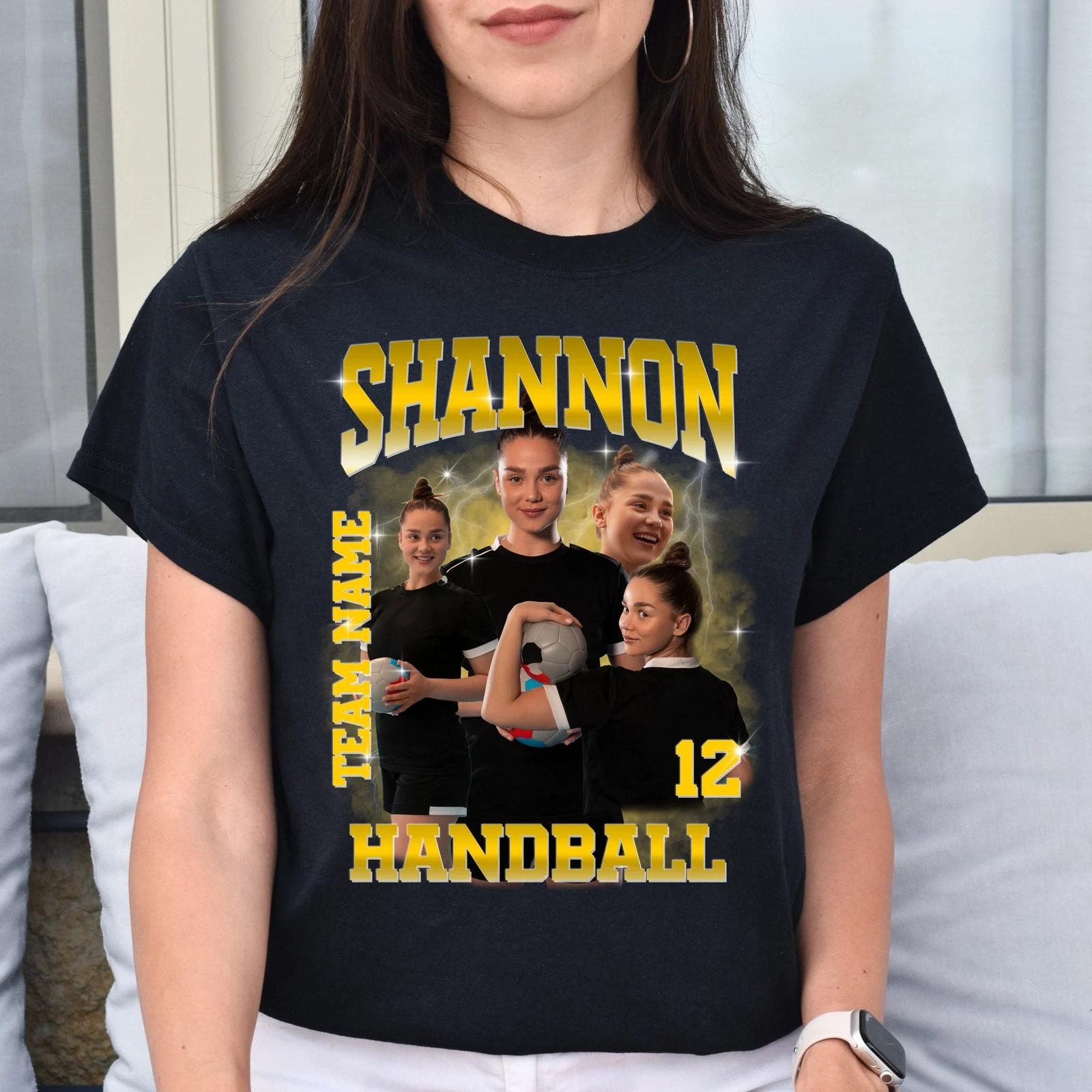 Custom Handball Unisex T-Shirt Your pictures Handball player Handball coach tee S