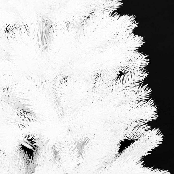 VidaXL Sapin de Noël Artificiel avec Support Décoration de Noël Sapin Réaliste Salon Salle de Séjour Intérieur Maison Blanc 321021