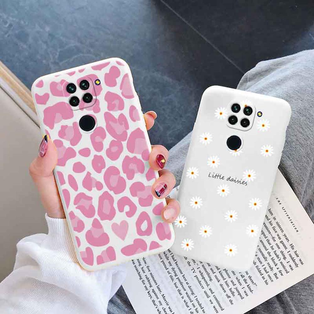 Plant Rose Daisy Love Heart Leopard Pattern Phone Case For Xiaomi Redmi Note 9 8 10 11 7 Pro 8T Soft Shockproof Women TPU Cover
