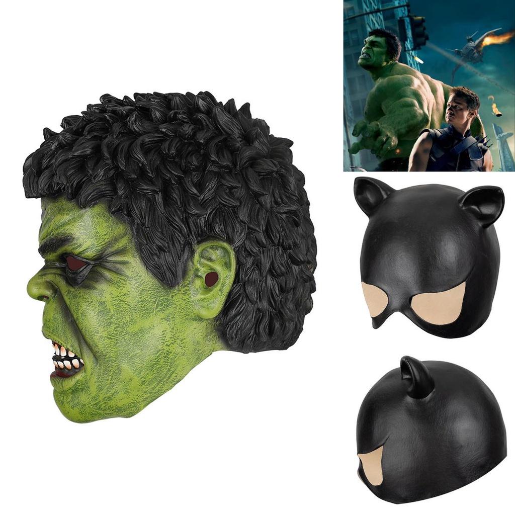 Avengers-Charakter-Cosplay-Masken aus Latex, Halloween-Requisiten für Venom, Hulk und Catwoman