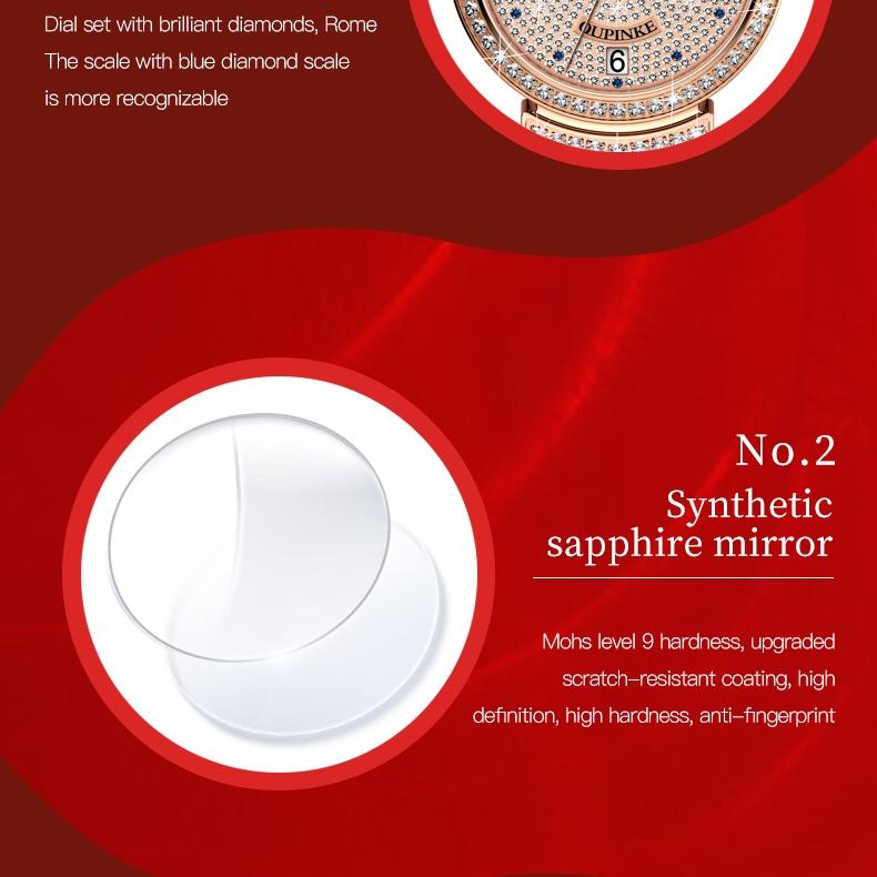 OUPINKE Brand Watches Fashion Full Star Flash Diamond Waterproof Quartz Watch Women's Watch Women's Watch