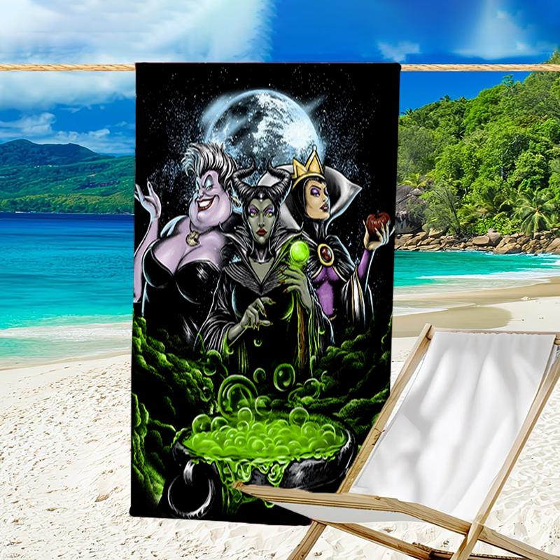 1pc Villains2 Beach Towel, Beach and Seaside Swimming Pool Equipment, Fashion Pattern, Rectangular, Travel Essentials