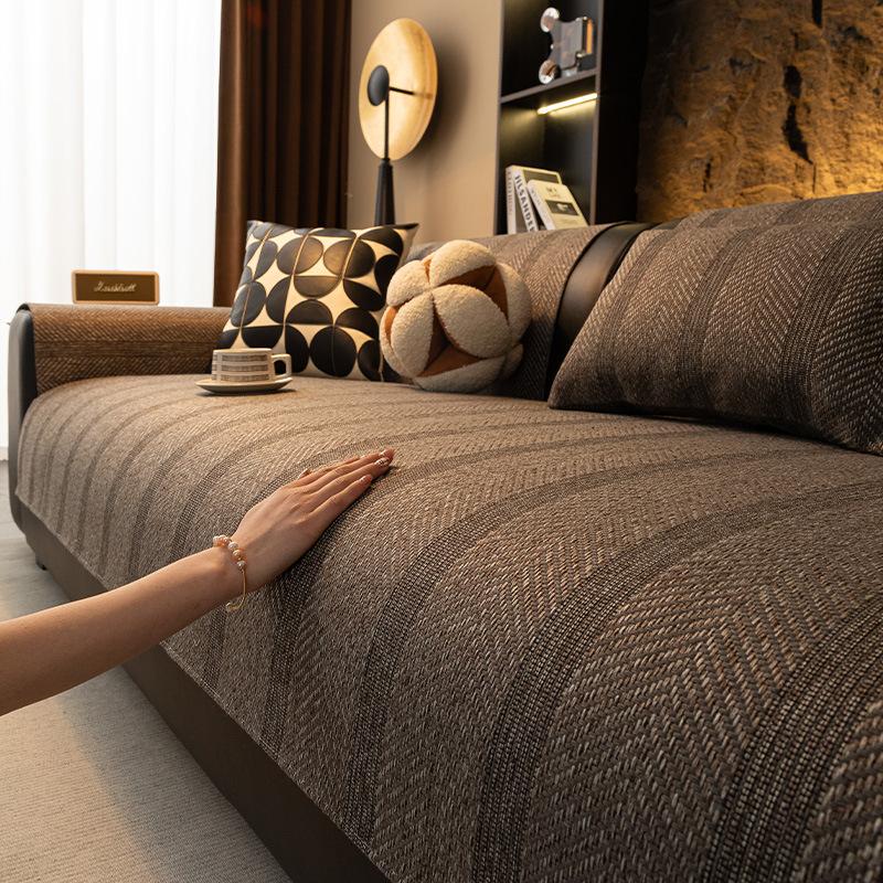 New Sofa Cushion Universal In All Seasons, Simple Modern Fixed Non-Slip Seat Cushion, Washable Sofa Cover Cover Cloth