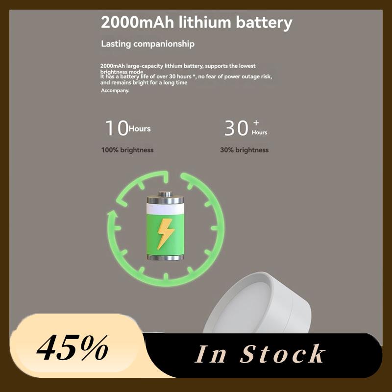 A60Z Top Rechargeable Magnetic LED Wall Light 360° Rotation Touch Remote Control Cabinet Spotlight For Home & Office White
