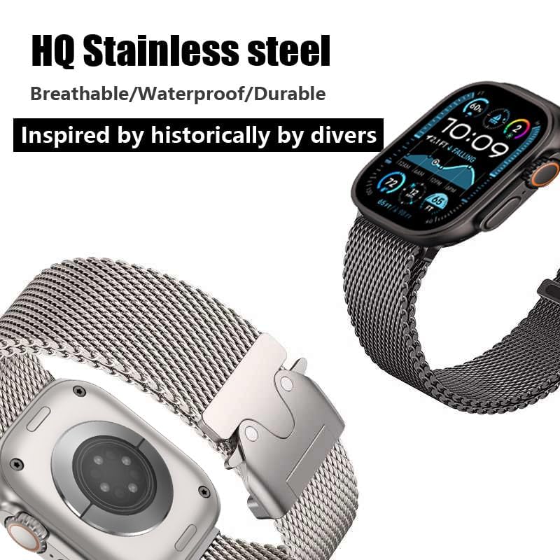 Parachute Straps for Apple Watch ultra 2 3 band 49mm 46mm 44mm 40mm 45mm 41mm Milanese loop Bracelet iWatch series 9 8 se 10 11