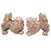 Okinawa Souvenir Shisa Figurine Mini Entryway Curry Shisa (Brown/Horizontal)