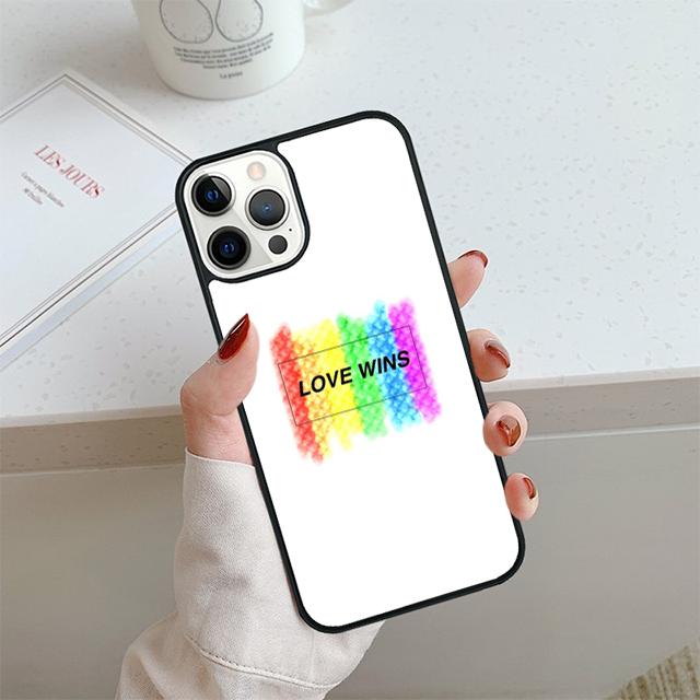 LGBT Love Wins Phone Case For iPhone 17 Air 14 15 16 13 12 Cover For Apple 14 15 16 Pro Max 6S Plus Coque