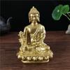 Gyllene Medicin Buddha Staty Med Halsbandsprydnad Harts Feng Shui Lycklig Buddha Skulptur Hem Kontor Trädgårdsdekoration Gåvor