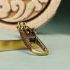 Set of 2 Dragon Head Keychain Solid Brass Carabiner Clip Key Holder Bag Charm Unisex Jewelry Making Accessories