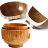 Japanese Sour Jujube Wood Bowl Baby Bowl Sour Jujube Wooden Bowl Salad Bowl Household Soup Bowl Noodle Bowl Household Tableware