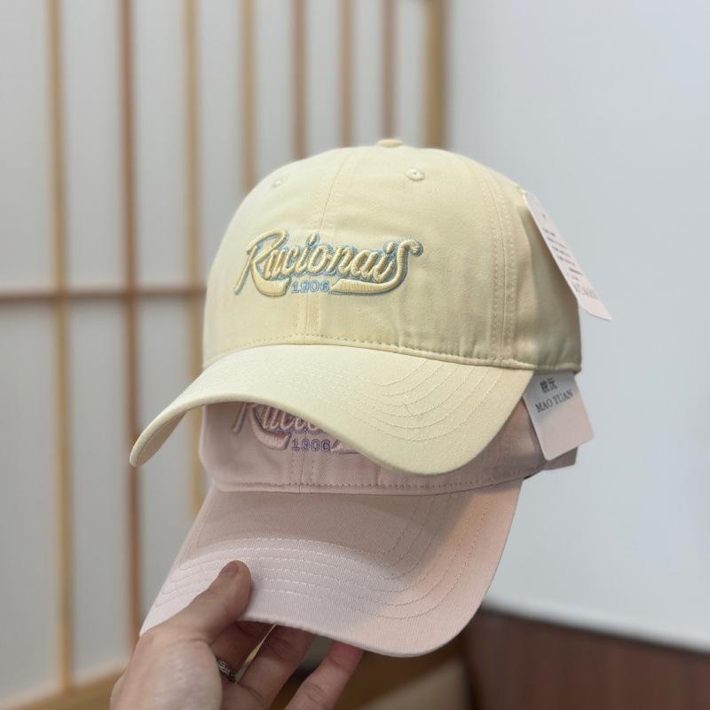 Spring And Summer High-Quality Three-Dimensional Letter Embroidered Baseball Cap Women'S Versatile Sunshade Sun Protection Cap Men
