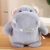 Hot Cute Fluffy Hippo Plush Toy Soft Stuffed Cartoon Hippopotamus Animal Doll Home Decoration Baby Kids Birthday Christmas Gifts